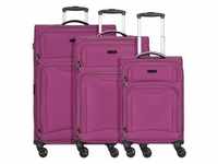 d&n Travel Line 9204 4 Rollen Kofferset 3-teilig purple