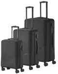 Travelite Bali 4 Rollen Kofferset 3-teilig schwarz