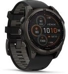 Garmin Smartwatch Fenix 8 - 47 mm Solar Sapphire Graphit Carbongrau Titan DLC