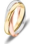 Valeria Damenring 80929005 585er Gelbgold, 585er Wei&szlig;gold, 585er Rotgold
