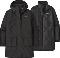 Patagonia 21025, Patagonia Pine Bank 3-in-1 Damen Parka (Schwarz S Gr&ouml;&szlig;e)