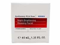 Korres Apothecary Wild Rose Night-Brightening Sleeping Facial Nachtcreme 40 ml
