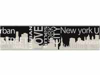Papier-Borte BOYS & GIRLS 4 - grau metallic - New York - 13 cm