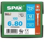SPAX Senkkopf T-STAR plus - Teilgewinde Edelstahl rostfrei A2 1.4567 T30 - 6x80 - 100