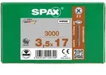SPAX R&uuml;ckwandschraube Kreuzschlitz Z 4CUT Vollgewinde WIROX A3J 3,5x17 - 3000 Stk
