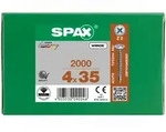 SPAX R&uuml;ckwandschraube Kreuzschlitz Z 4CUT Vollgewinde WIROX A3J 4x35 - 2000 Stk