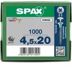 SPAX Senkkopf Kreuzschlitz Z Mit Kopfbohrung Vollgewinde WIROX A3J PZ2 - 4,5x20 -