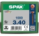 SPAX Senkkopf Kreuzschlitz Z - Vollgewinde Br&uuml;niert C1A PZ1 - 3x40 - 1000 Stk