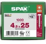 SPAX Halbrundkopf T-STAR plus 4CUT Vollgewinde Galvanisch blank verzinkt A2J 4,5x25 -
