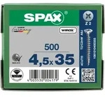 SPAX Senkkopf Kreuzschlitz Z - Vollgewinde WIROX A3J PZ2 - 4,5x35 - 500 Stk