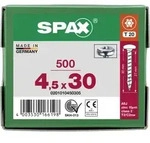 SPAX Halbrundkopf T-STAR plus 4CUT Vollgewinde Galvanisch blank verzinkt A2J 4,5x30 -