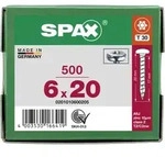 SPAX Halbrundkopf T-STAR plus 4CUT Vollgewinde Galvanisch blank verzinkt A2J 6x20 -