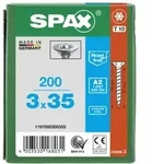 SPAX Senkkopf T-STAR plus - Vollgewinde Edelstahl rostfrei A2 1.4567 T10 - 3x35 - 200