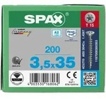 SPAX Senkkopf T-STAR plus - Vollgewinde Edelstahl rostfrei A2 1.4567 T15 - 3,5x35 -