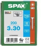 SPAX Senkkopf T-STAR plus - Vollgewinde Edelstahl rostfrei A2 1.4567 T10 - 3x30 - 200