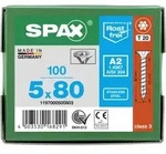 SPAX Senkkopf T-STAR plus - Vollgewinde Edelstahl rostfrei A2 1.4567 T20 - 5x80 - 100