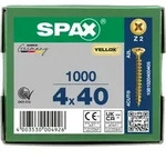 SPAX Senkkopf Kreuzschlitz Z - Vollgewinde YELLOX A2L PZ2 - 4x40 - 1000 Stk