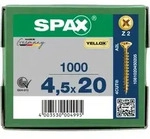 SPAX Senkkopf Kreuzschlitz Z - Vollgewinde YELLOX A2L PZ2 - 4,5x20 - 1000 Stk
