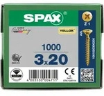 SPAX Senkkopf Kreuzschlitz Z - Vollgewinde YELLOX A2L PZ1 - 3x20 - 1000 Stk