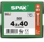 SPAX Senkkopf T-STAR plus - Vollgewinde WIROX A3J T20 - 4,5x40 - 500 Stk