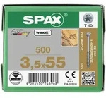 SPAX Dielenschraube Teilgewinde, Senkkopf, T-STAR plus T10, CUT-Spitze, WIROX 3,5x55