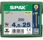 SPAX Senkkopf Kreuzschlitz Z - Vollgewinde YELLOX A2L PZ2 - 4,5x25 - 200 Stk