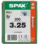 SPAX Senkkopf T-STAR plus - Vollgewinde WIROX A3J T10 - 3x25 - 200 Stk