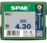 SPAX Senkkopf Kreuzschlitz Z - Vollgewinde YELLOX A2L PZ2 - 4x30 - 200 Stk