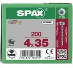 SPAX Halbrundkopf T-STAR plus 4CUT Vollgewinde WIROX A3J 4x35 - 200 Stk