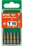 SPAX-BIT f&uuml;r T-STAR plus mit Kraftangriff T10 25mm - 5 Stk