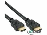 InLine 17001P, InLine HDMI zu HDMI Kabel - Stecker / Stecker - schwarz / gold - 1m