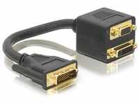 DeLOCK 65052, DeLOCK - Adapter-Kabel - DVI-I (M) 1 x VGA HD-15 (W) & 1 x DVI-I (W) -