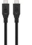 USB-C Ladekabel USB 3.2 Gen 1 Kabel, USB-C auf USB-C Ladekabel, 60 W, schwarz