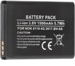 Akku passend f&uuml;r Nokia 8110 4G 2017, BV-6A Li-Ion 3,8 Volt 53,2 x 38,0 x 5,9mm