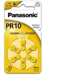 H&ouml;rger&auml;t-Batterie Panasonic 10, PR-10L, 6 St&uuml;ck