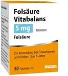Fols&auml;ure Vitabalans 5mg Fols&auml;ure Tabletten 50 St Tabletten