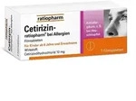 PZN-DE 02158136, Cetirizin-ratiopharm bei Allergien 7 St Filmtabletten, Grundpreis: