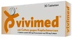 Vivimed mit Coffein gegen Kopfschmerzen, Schmerztabletten mit Paracetamol 30 St