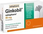 Ginkobil ratiopharm 80mg mit Ginkgo biloba 30 St Filmtabletten