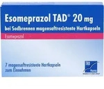 Esomeprazol TAD 20mg bei Sodbrennen 7 St Magensaftresistente Hartkapseln