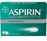 ASPIRIN 500MG 20 St &Uuml;berzogene Tabletten