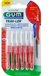 GUM TRAV-LER 0,8mm Kerze rot Interdental+6Kappen 6 St Zahnb&uuml;rste