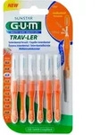 GUM TRAV-LER 0,9mm Kerze orange Interdentalb&uuml;rsten +6Kappen 6 St Zahnb&uuml;rste