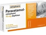 Paracetamol-ratiopharm 75mg 10 St Suppositorien