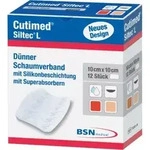 CUTIMED Siltec L Schaumverb.10x10 cm d&uuml;.san.haf. 12 St Kompressen