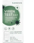 SANOVO VIRENTEST 5-in-1 Selbsttest INFLUENZA - A+B ADENOVIRUS COVID-19 RSV 1...