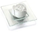 DUFTSTEIN Rosenbl&uuml;te Glasteller transparent 1 St