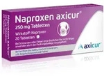 Naproxen axicur 250 mg Tabletten bei Regelschmerzen 20 St Tabletten