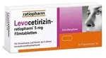Levocetirizin-ratiopharm 5mg 20 St Filmtabletten