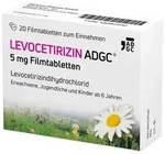 LEVOCETIRIZIN ADGC 5 mg 20 St Filmtabletten